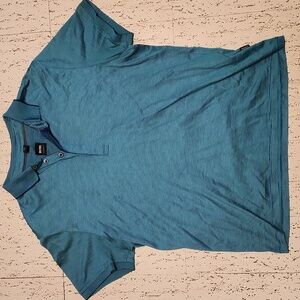 Hugo Boss 1/4 Button Down Striped Casual Polo Dress Shirt